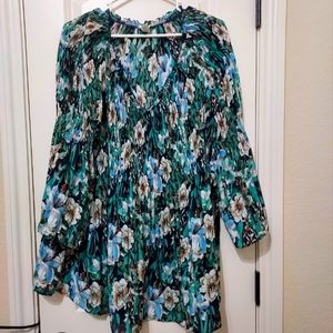 Long sleeve floral blouse